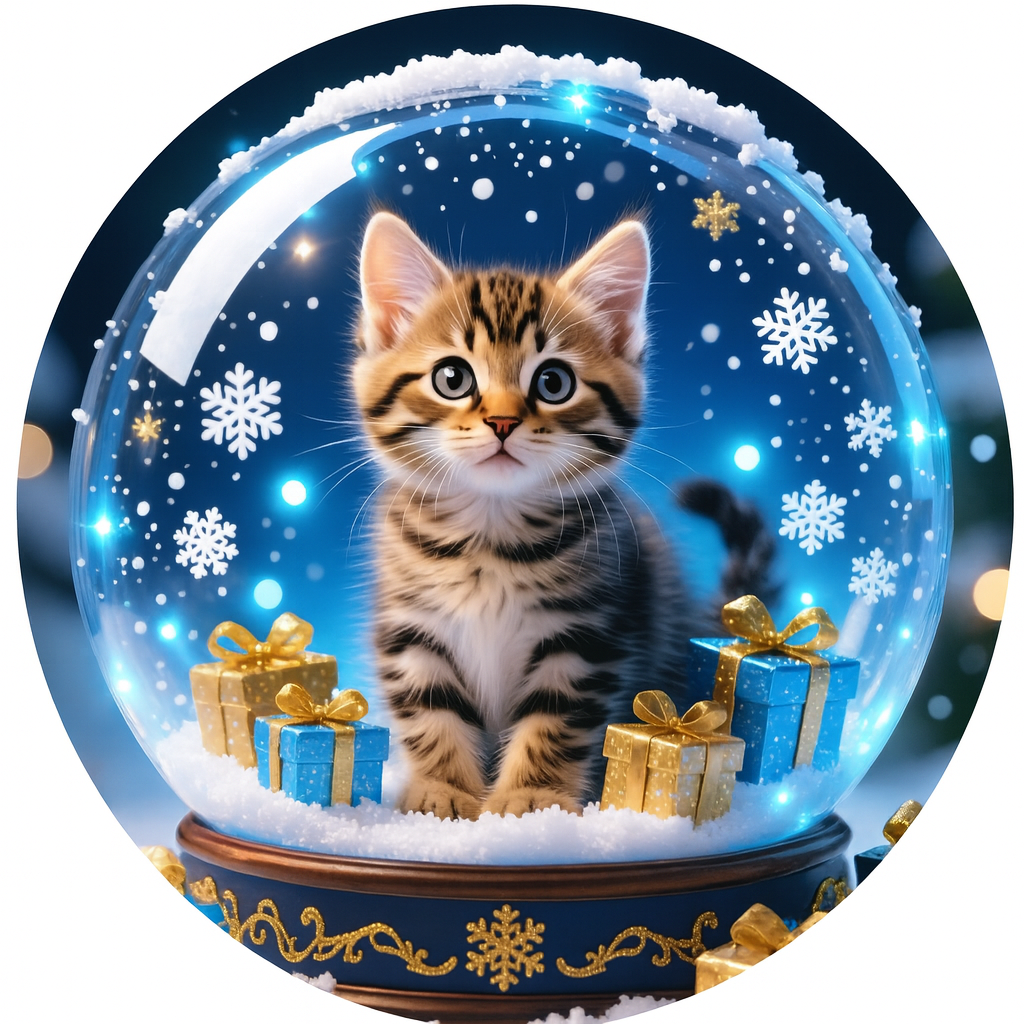 Kitten Snow Globe