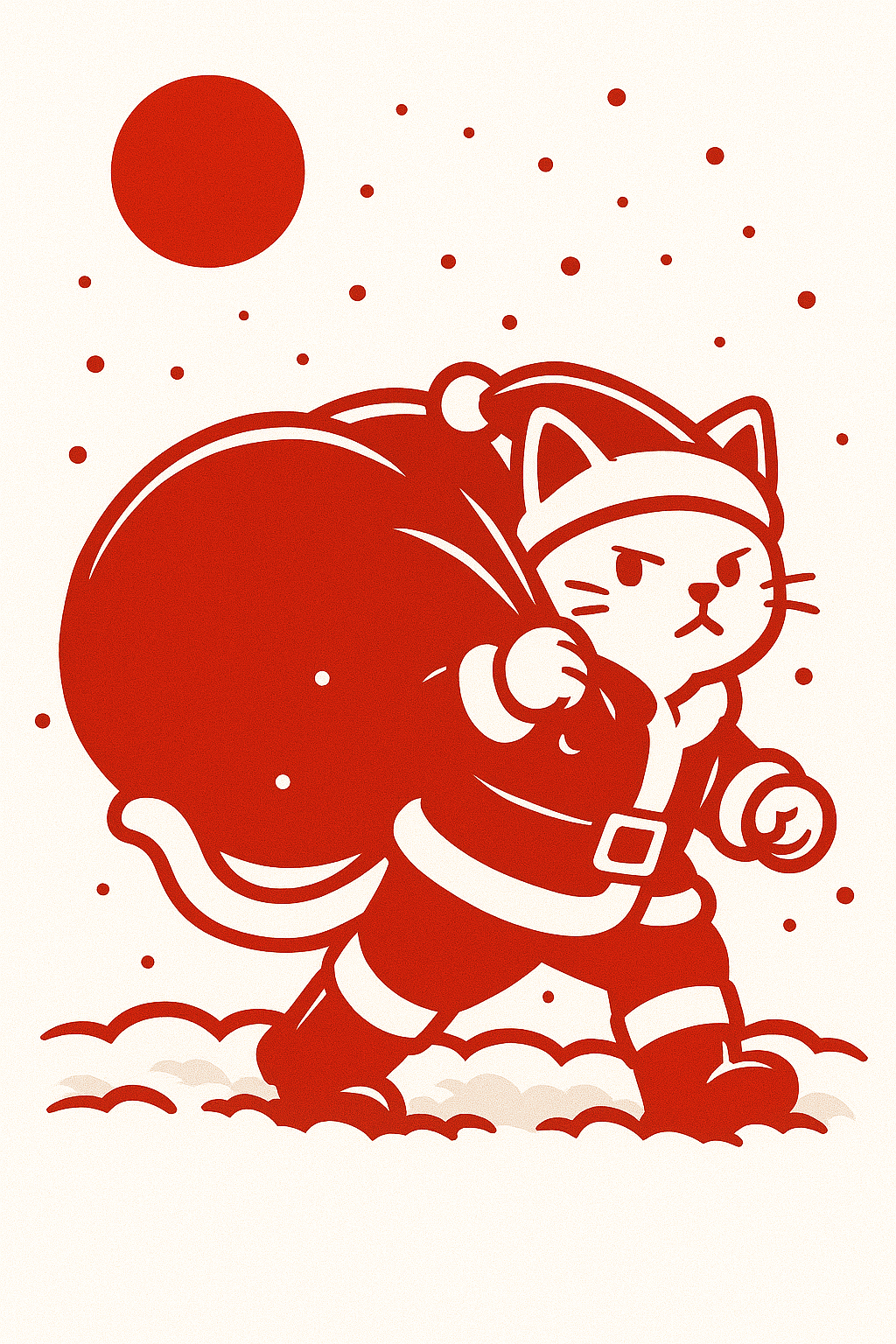 Santa Cat Brings Gifts