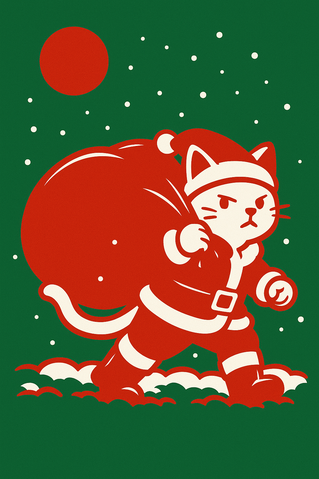 Santa Cat Brings Gifts