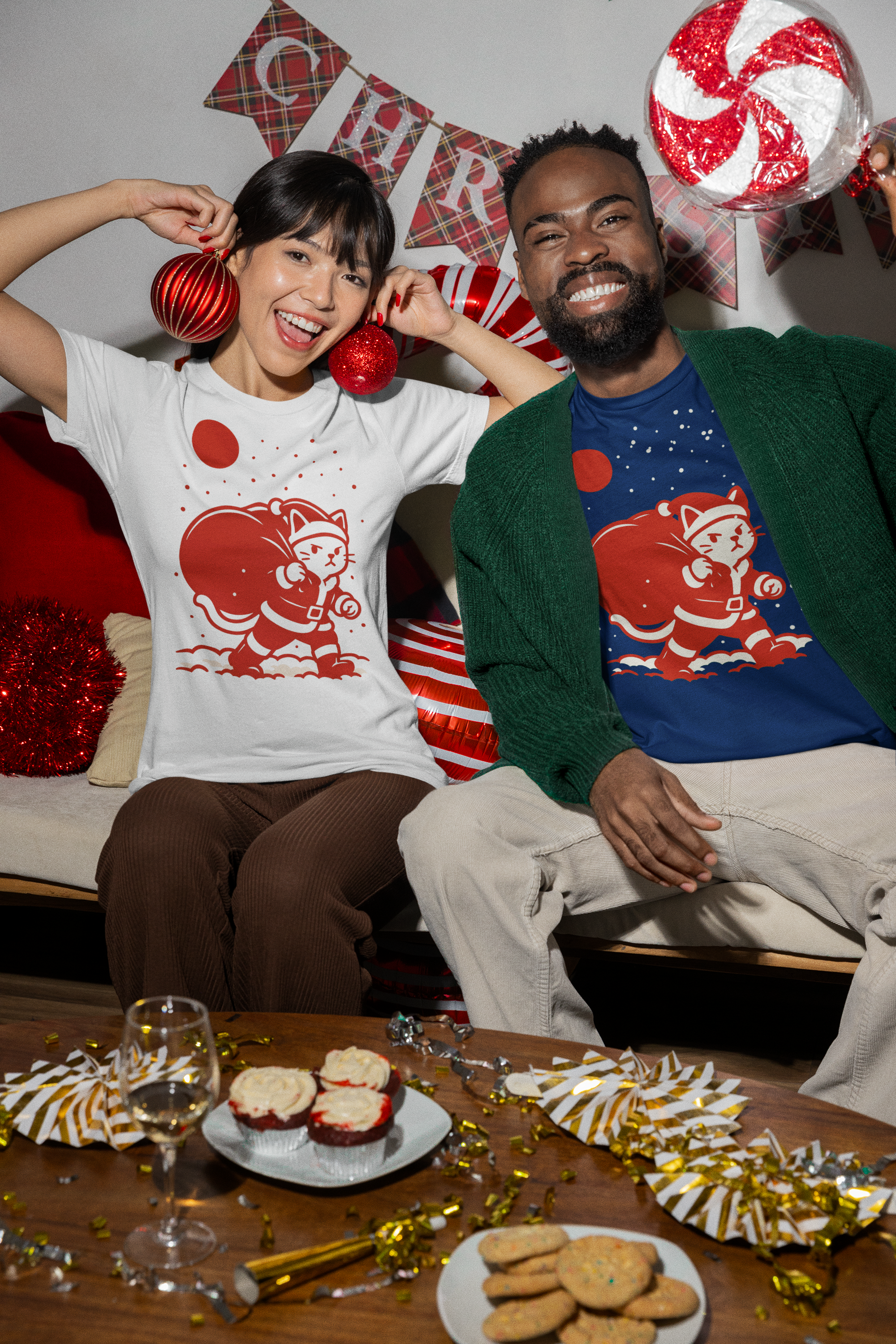 Santa Cat Brings Gifts