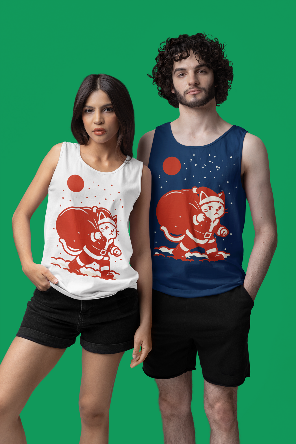 Santa Cat Brings Gifts