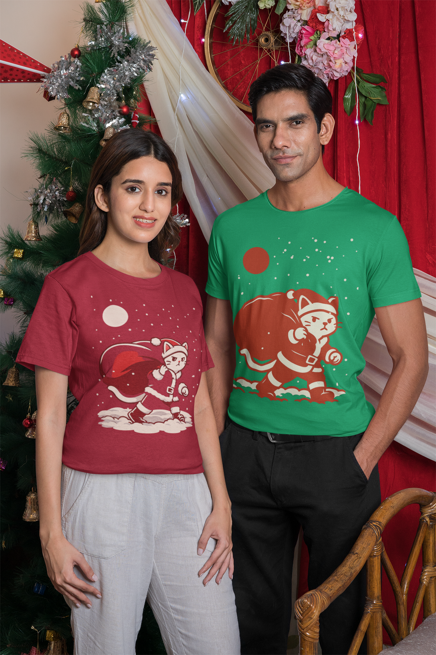 Santa Cat Brings Gifts