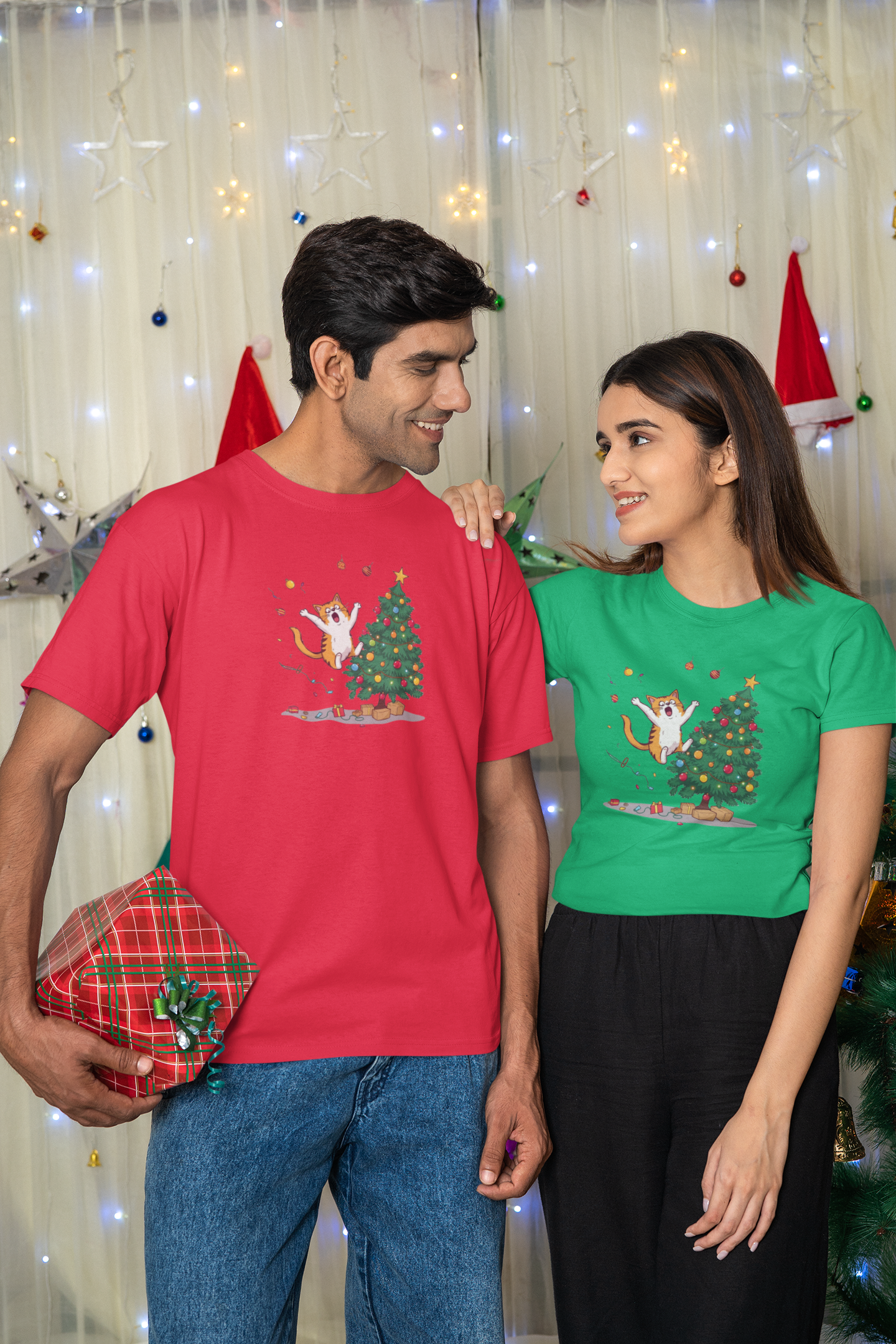 Jumping Cat Christmas Tree