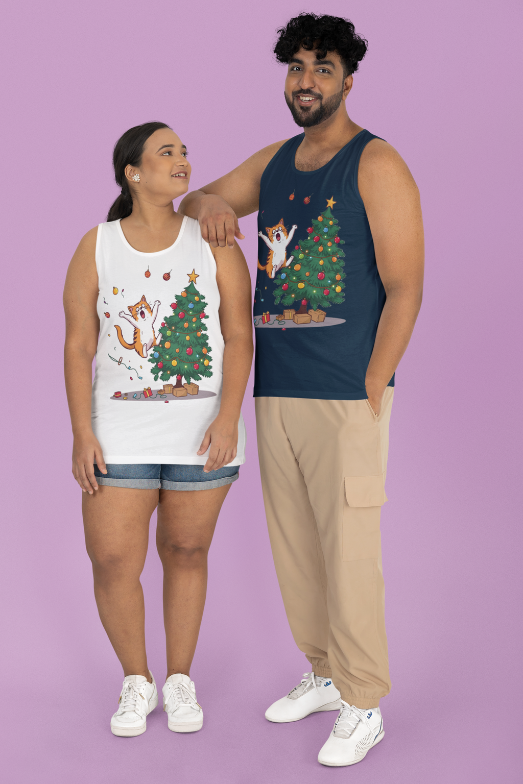 Jumping Cat Christmas Tree