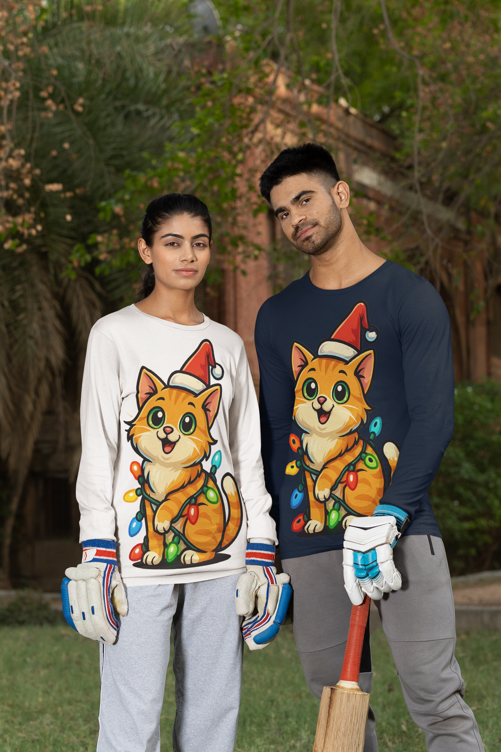 Christmas Lights Cat