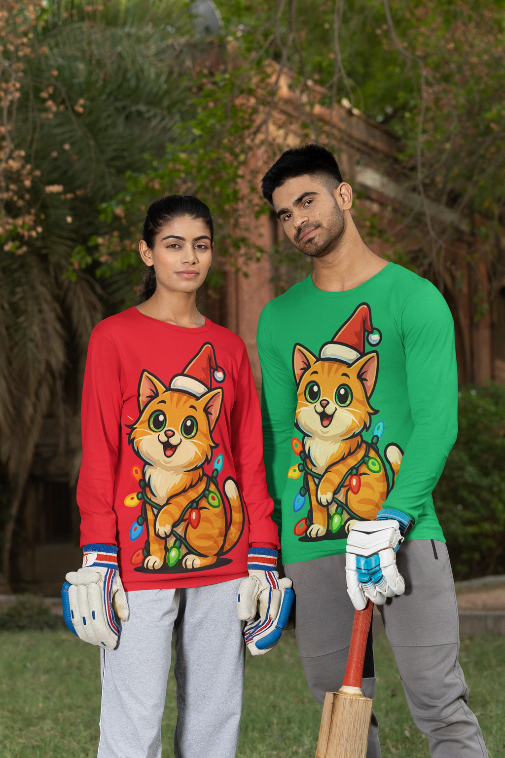 Christmas Lights Cat