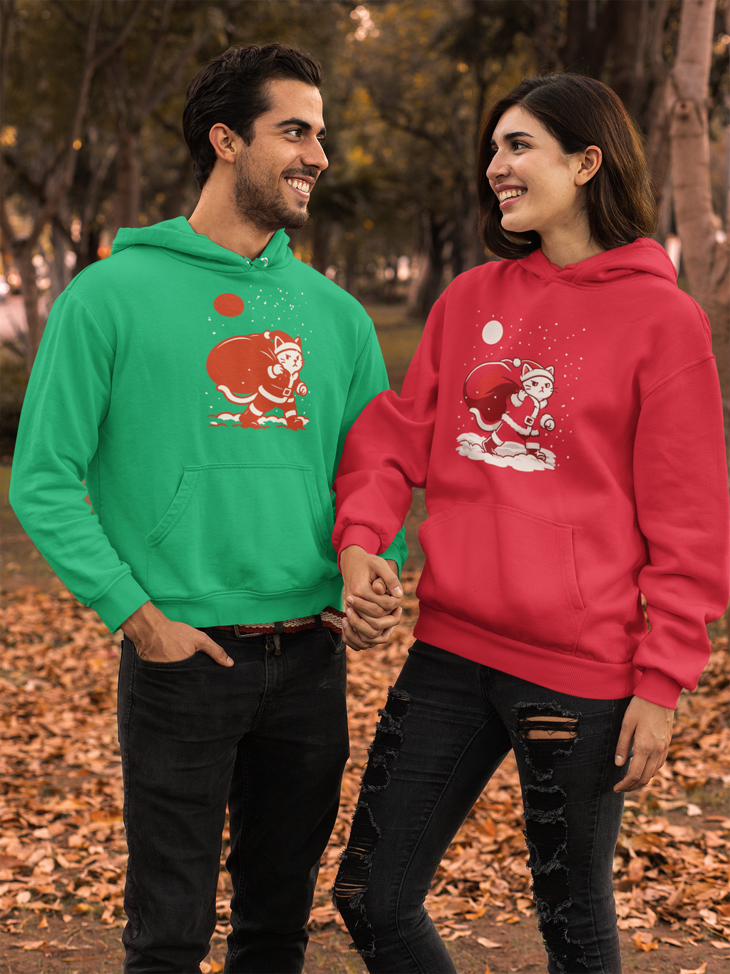 Santa Cat Brings Gifts