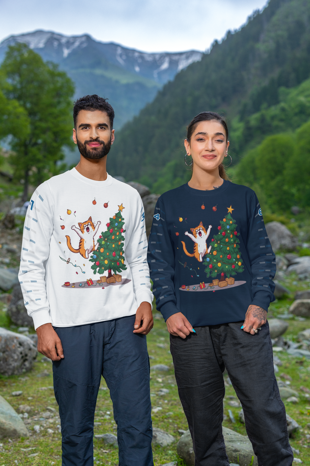 Jumping Cat Christmas Tree