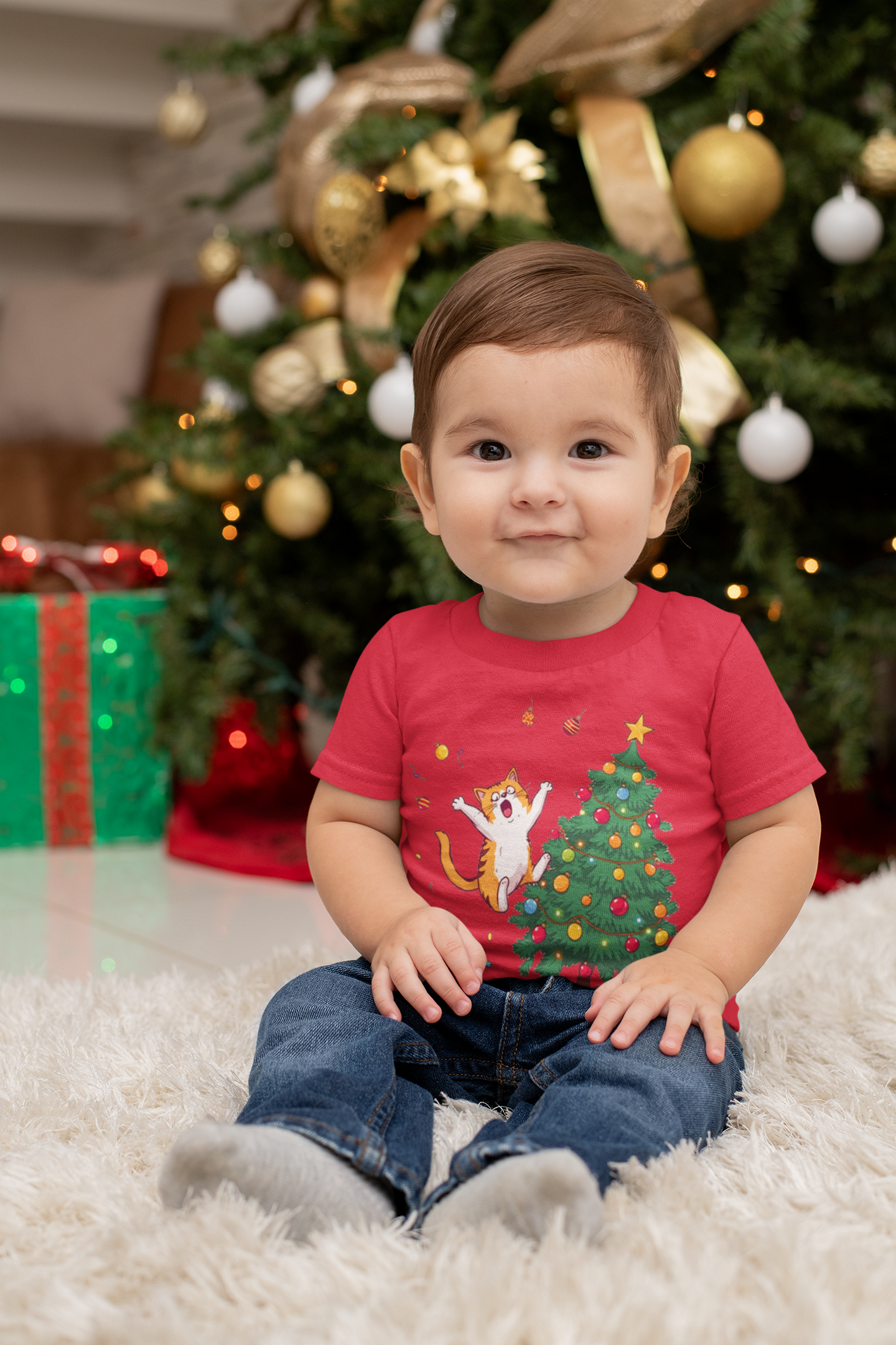 Jumping Cat Christmas Tree