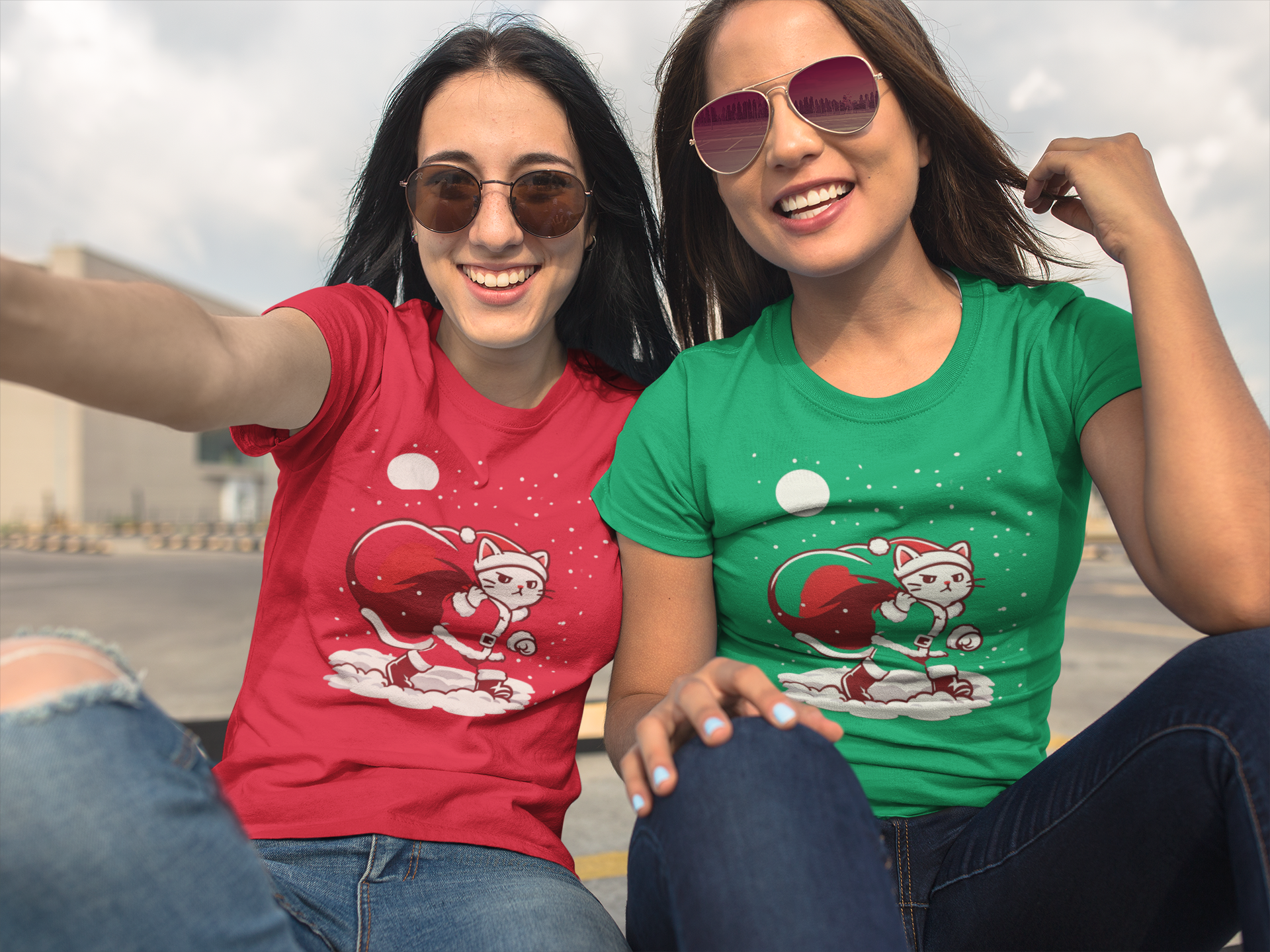 Santa Cat Brings Gifts