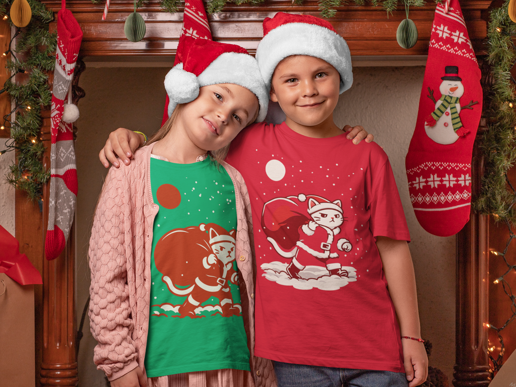 Santa Cat Brings Gifts