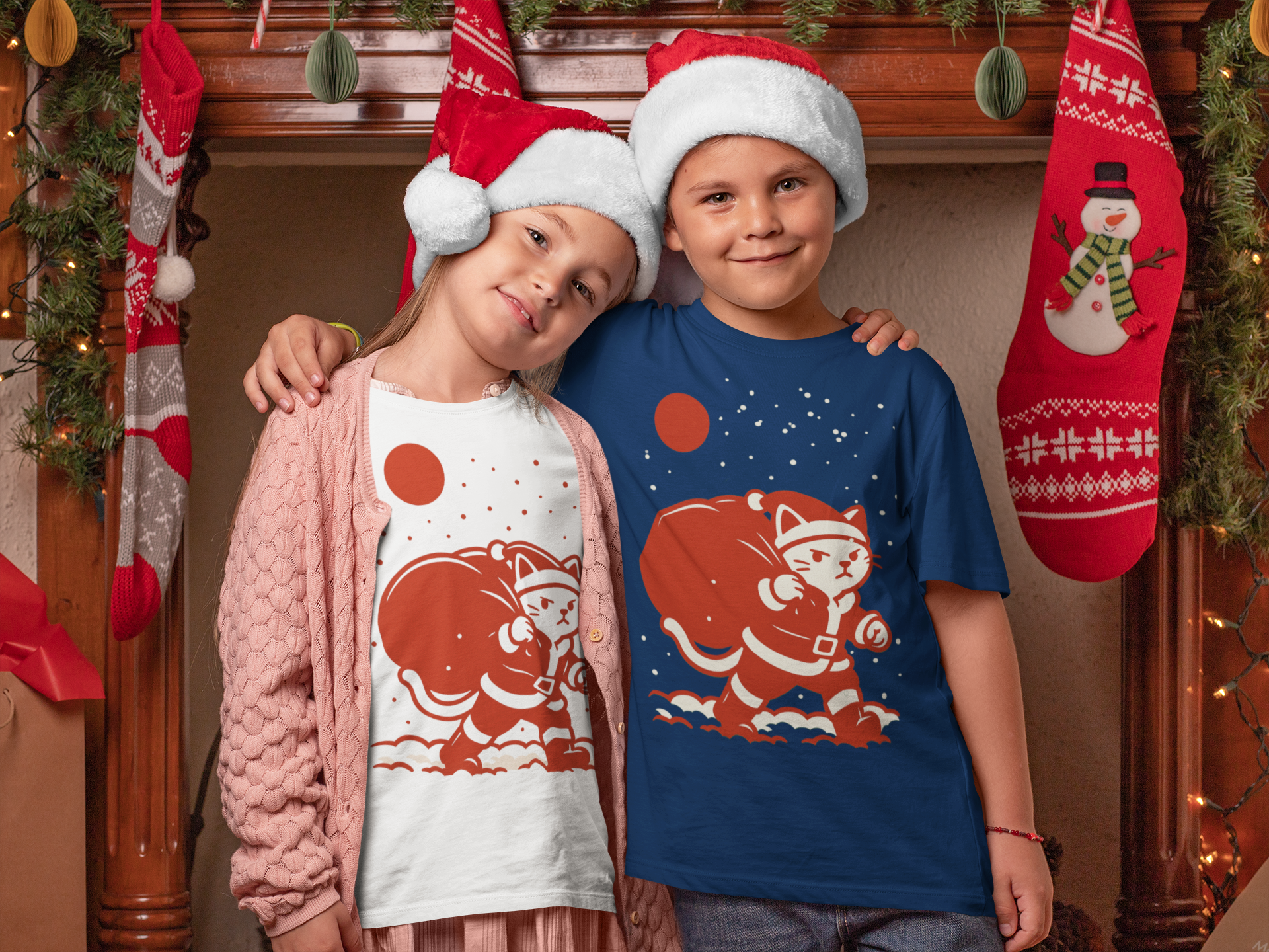 Santa Cat Brings Gifts