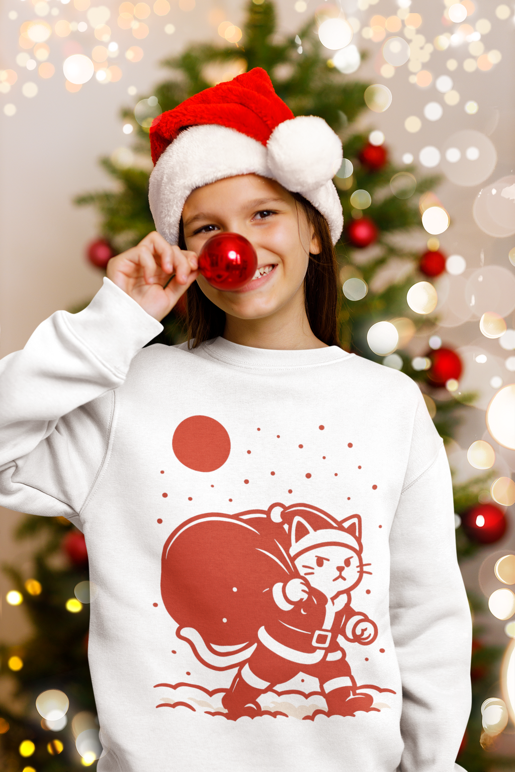 Santa Cat Brings Gifts