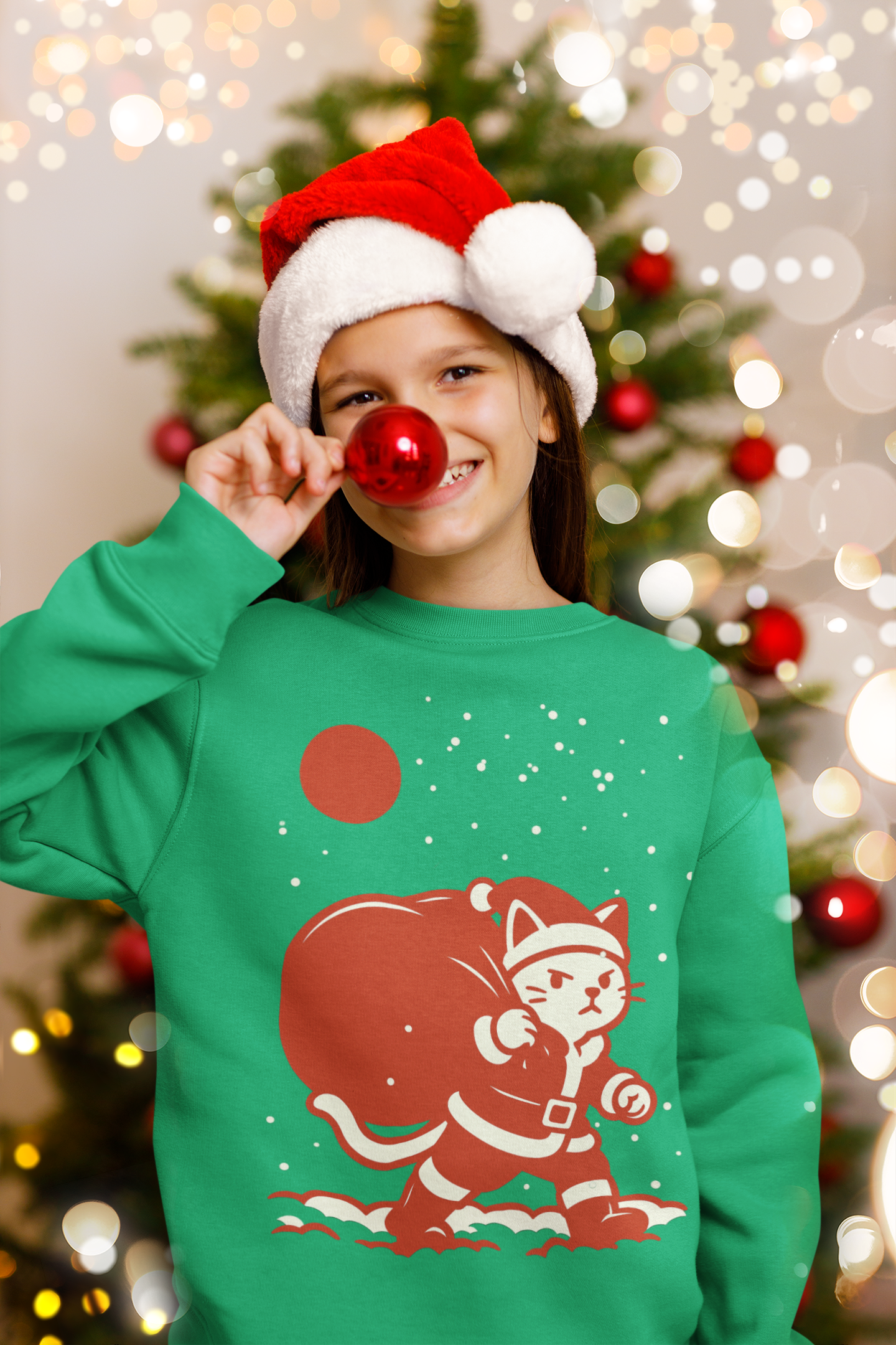 Santa Cat Brings Gifts